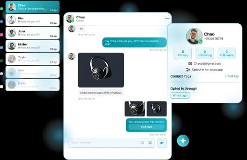 Live chat shared inbox in Reflys