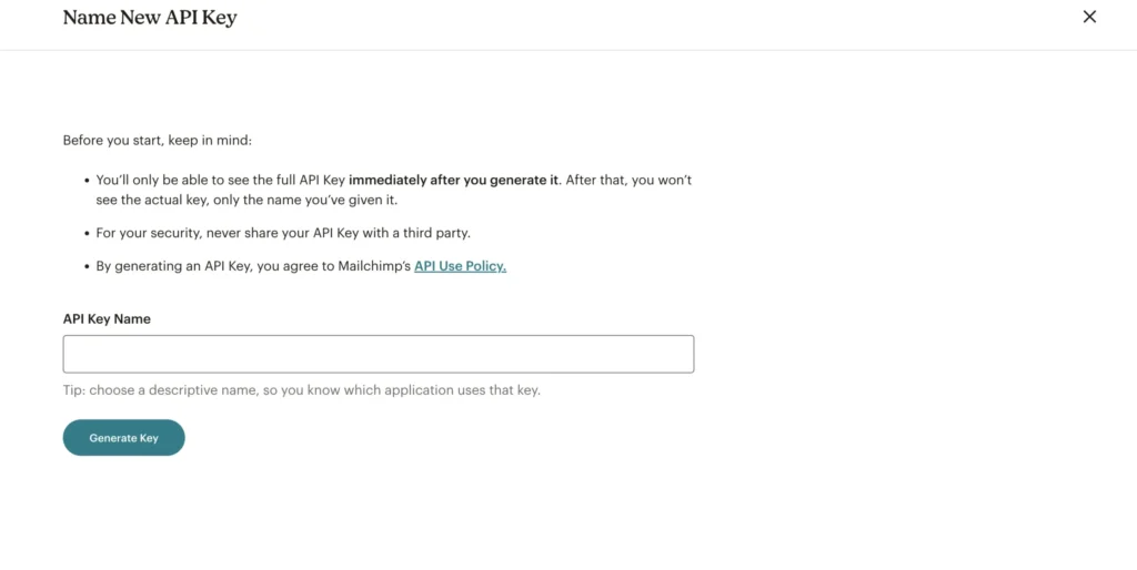 Mailchimp API Key