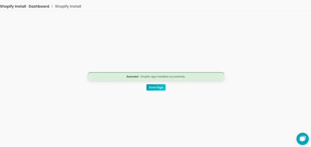 Shopify App Installed