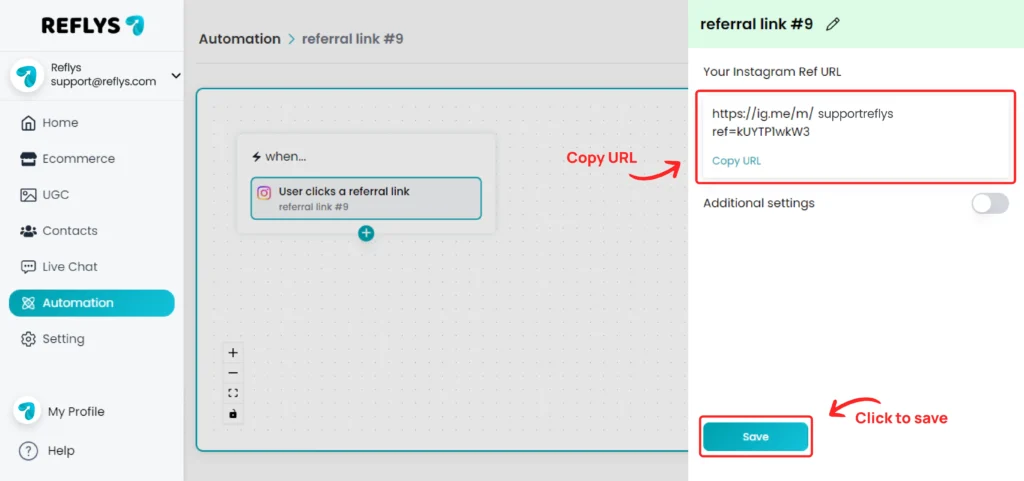 Automate Refferal Link Triggers