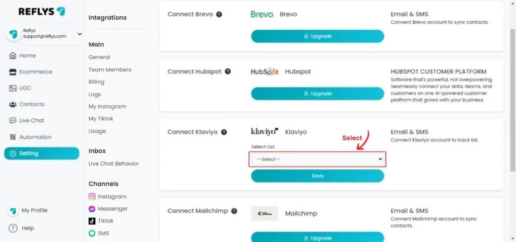 Klaviyo Connection