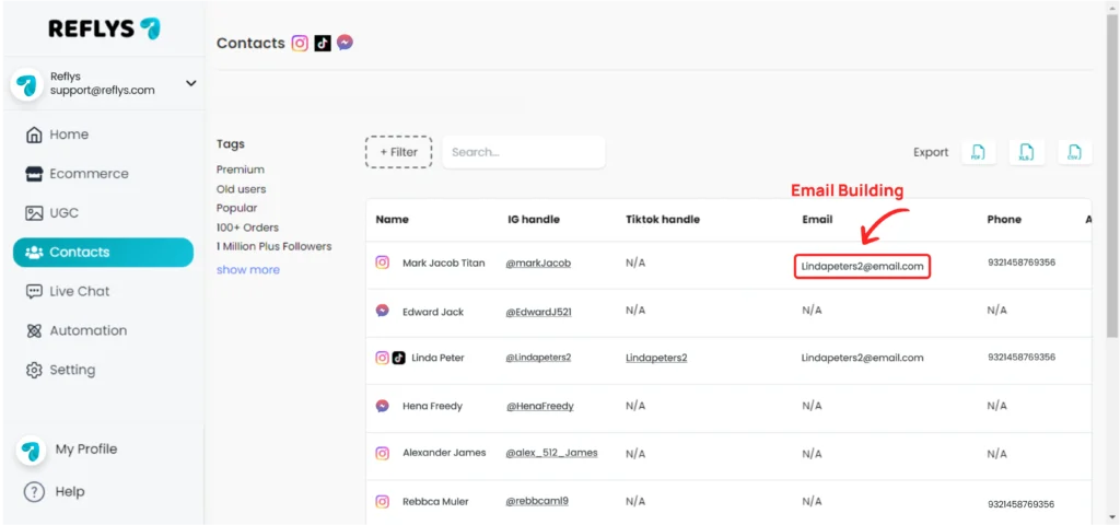 Linked Email