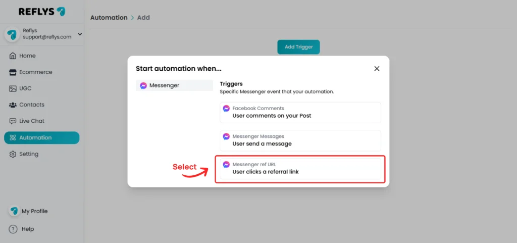 Referral Link Automation