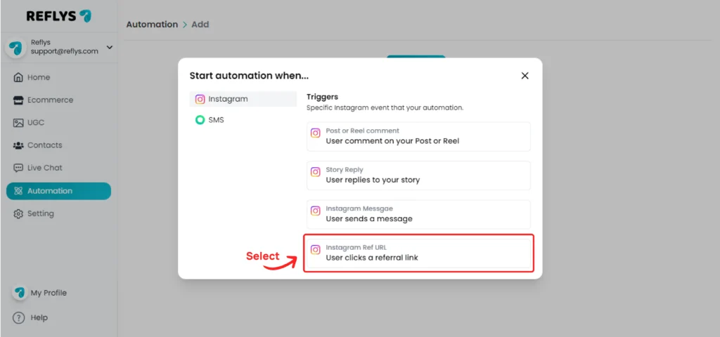 Referral Link Automation