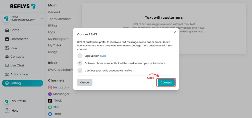SMS Connection