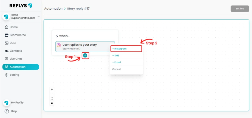 Story Reply Channels
